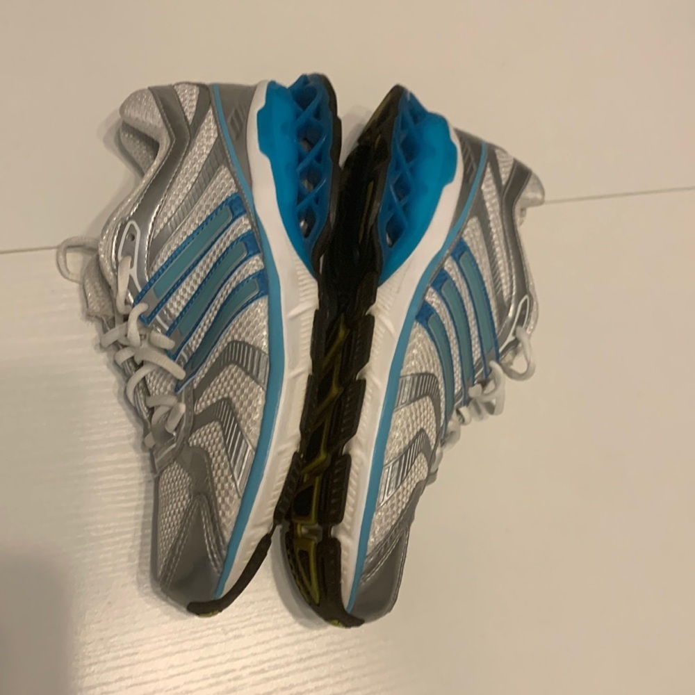adidas Women's Silver White Teal Athletic Shoes